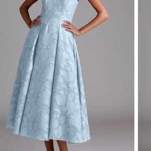 Calvin Klein Textured Dress in Soft Green